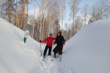 Лыжный поход по сказочному заснеженному лесу на территории Золотаревского городища