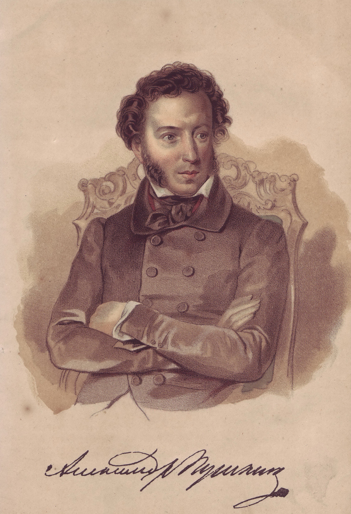 Портрет а.с. Пушкина п.ф. Соколов. 1836