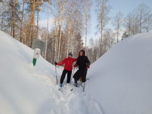 Лыжный поход по сказочному заснеженному лесу на территории Золотаревского городища